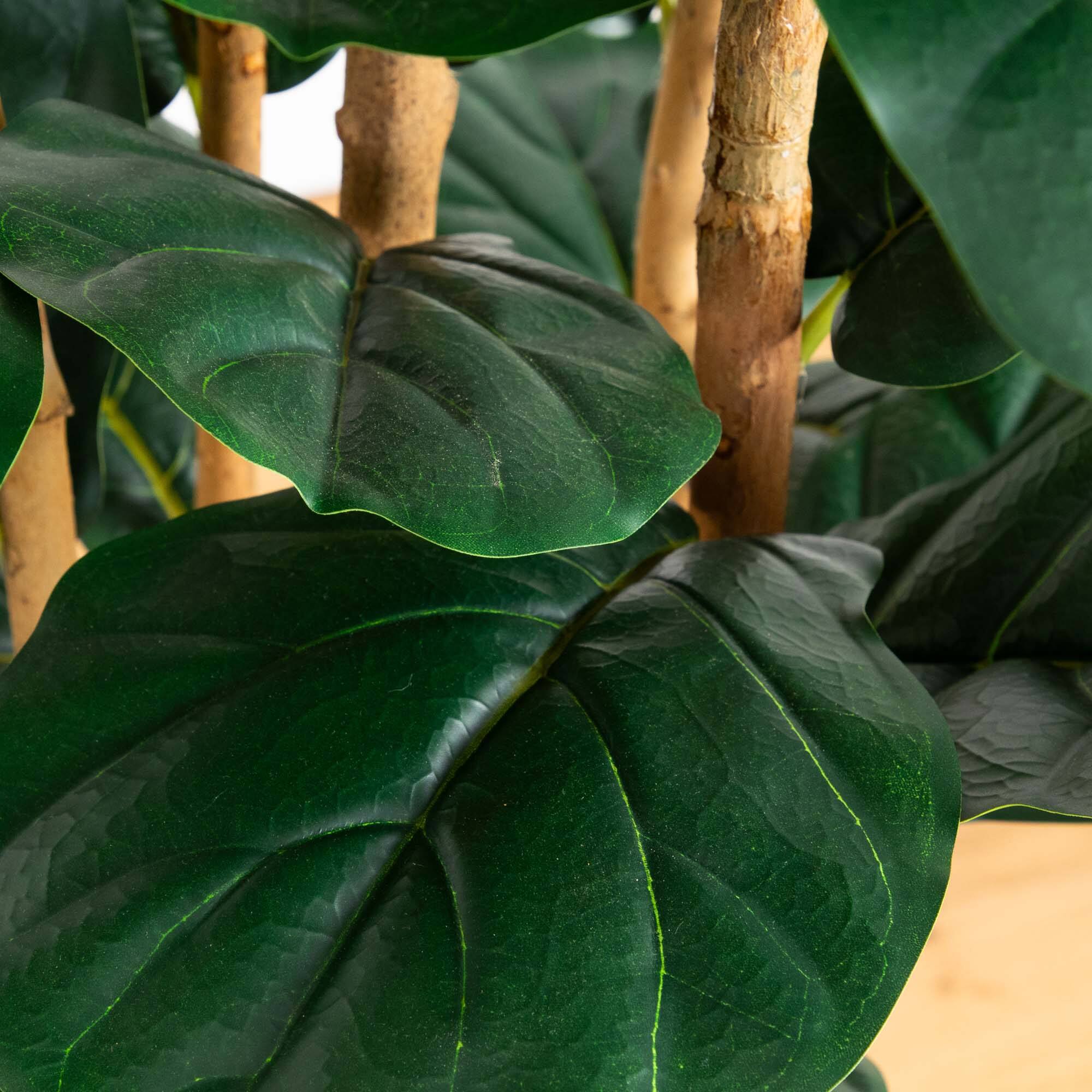 7ft. Fiddle Leaf Tree in Decorative White Planter